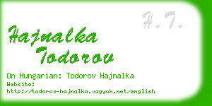 hajnalka todorov business card